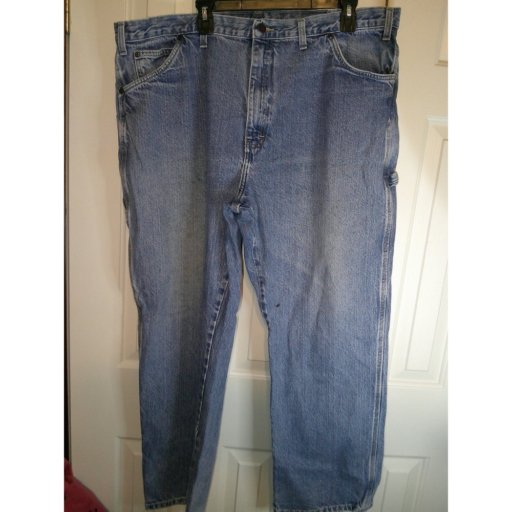 Dickies Carpenter Jeans‎ Relaxed Fit Work Pants Denim Blue Mens 44x30